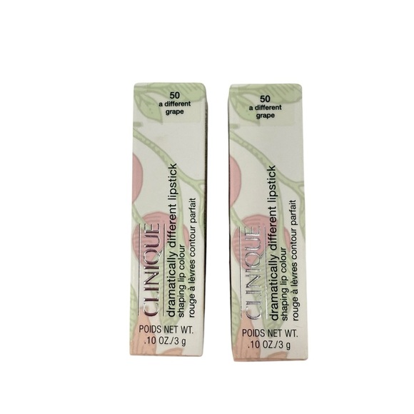 Clinique Dramatically Different Lipstick 50 A Different Grape Lot of 2 New - Picture 1 of 6